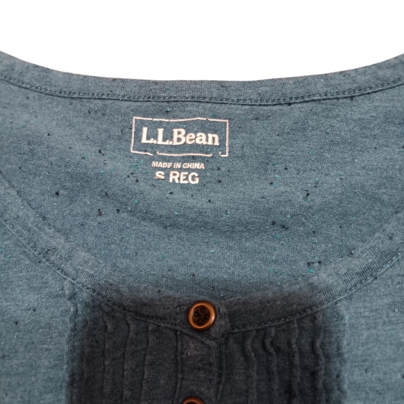 L.L. BEAN WOMEN'S SIZE SMALL TEAL COLOR 100% COTTON BLOUSE. - Picture 4 of 6